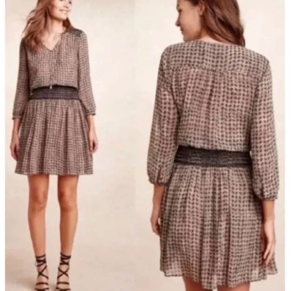 Anthropologie Venessa Virginia Smocked Dress